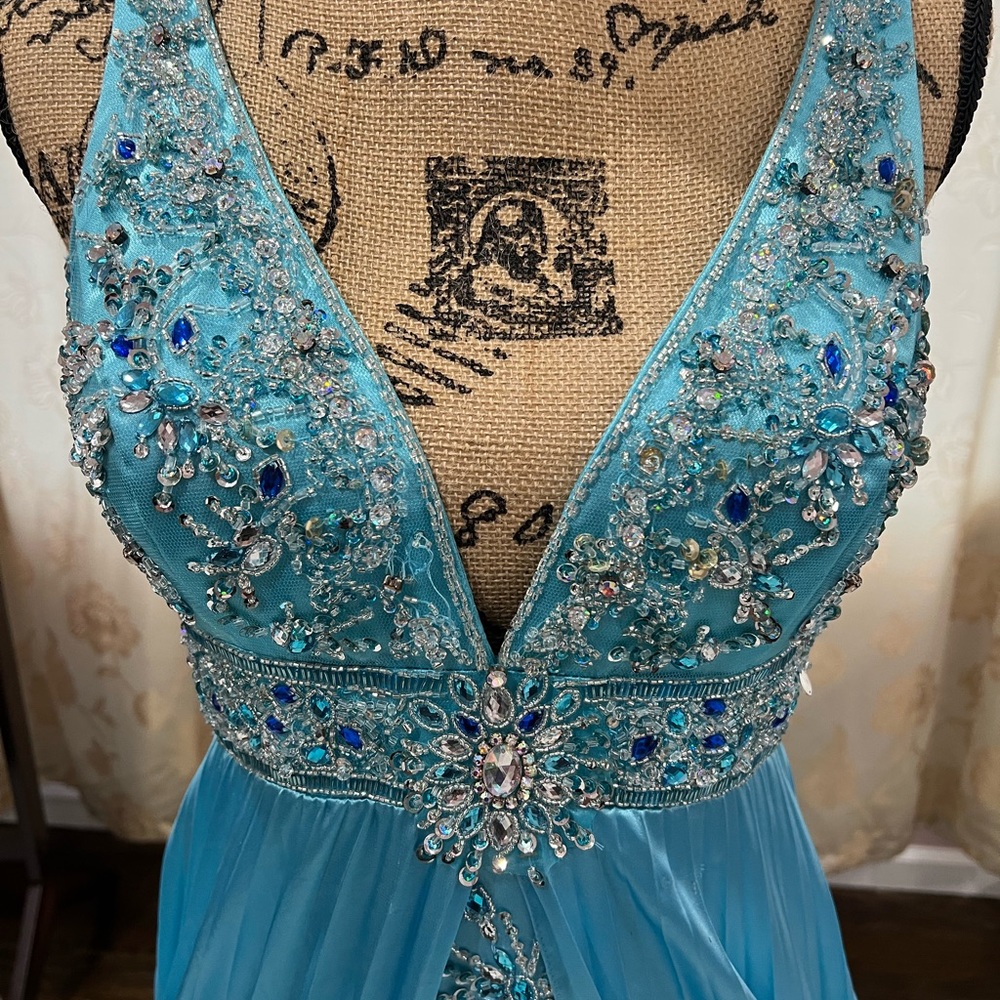 Tony Bowl Prom Gown with overskirt